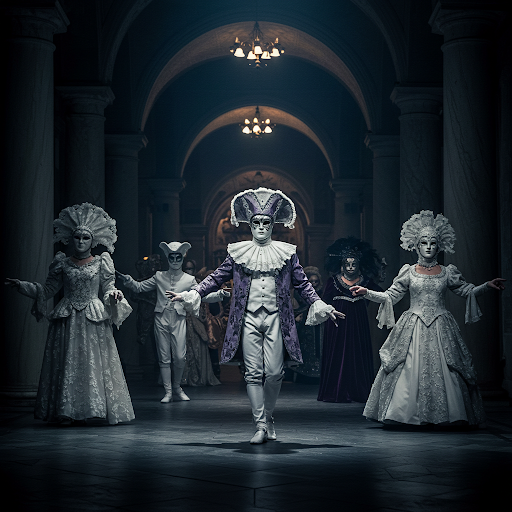 Theater performance with stage lighting